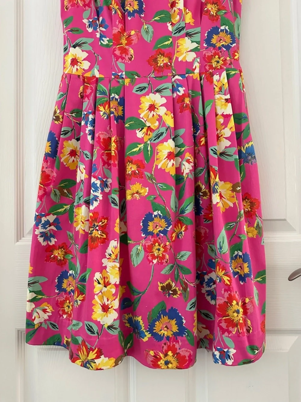 Kate Spade Sonja Pink Floral Pleated Dress Women’s Size 8